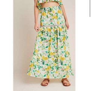 PQ Swim Mila Cover-Up Maxi Skirt in Lemons S/M